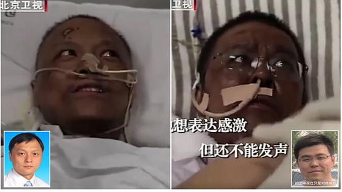 Dua dokter di Wuhan positif Corona COVID-19 dan kulitnya menggelap. (Beijing Satellite TV)