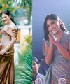 Gaya elegan nan glamor Kahiyang Ayu tampil dengan dress hitam beraksen bordiran warna oranye dari desainer Biyan. [@ayanggkahiyang]