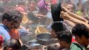 Warga Gaza yang sudah kelaparan semakin menderita dengan konflik yang terus berlangsung. (Omar AL-QATTAA/AFP)