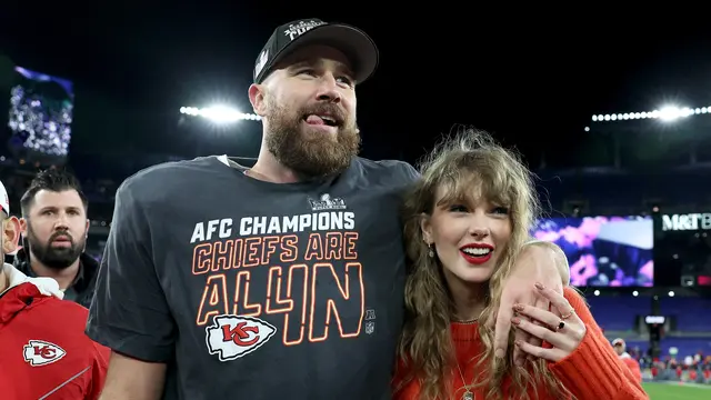 Taylor Swift Travis Kelce. (Patrick Smith / GETTY IMAGES NORTH AMERICA / Getty Images via AFP)