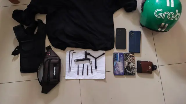 Barang bukti milik tersangka curanmor yang beraksi di wilayah Cimanggis, Depok. (Liputan6.com/Istimewa)