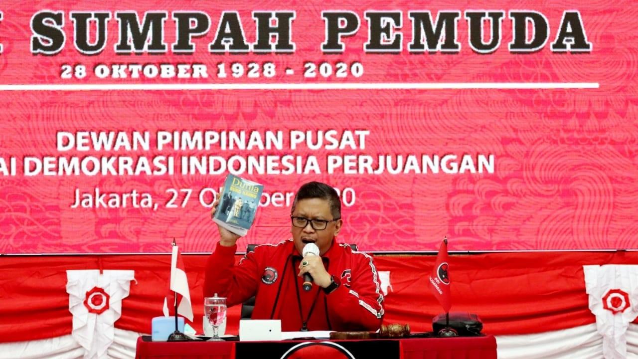 Sekjen PDIP Hasto Kristiyanto Saat Rapat Koordinasi Bidang Nasional (Rakorbidnas) bidang Pemuda dan Olahraga