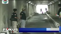 Viral dinding beton underpass khusus kendaraan sepeda motor di Terminal 3 Bandara Soekarno Hatta, Tangerang, Banten.
