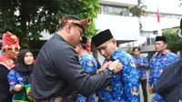 Wakil Menteri Pertanian (Wamentan) Sudaryono saat memimpin Upacara Peringatan Hari Kemerdekaan Republik Indonesia ke-79