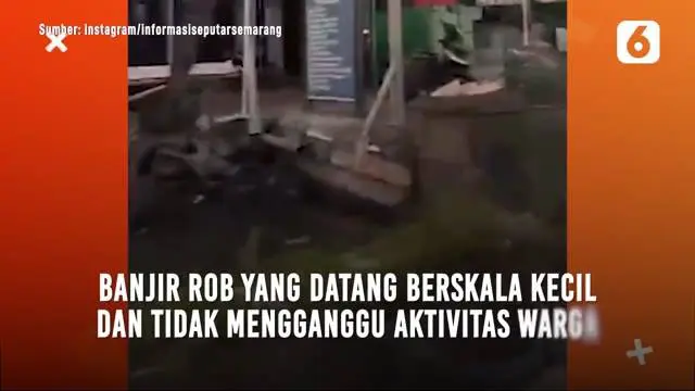Beredar video pantauan terkait musibah banjir rob. Jumat (19/4/2024). Rekaman ini memantau kawasan jalan Pantura batas Semarang-Demak