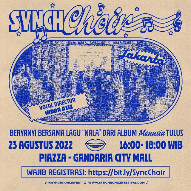 Tulus Beri Kejutan untuk Sync Choir, Project Jelang Synchronize Festival 2022