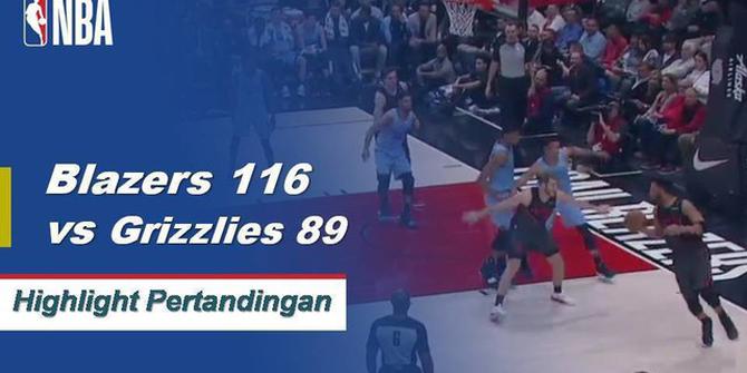 Cuplikan Pertandingan NBA : Blazers 116 vs Grizzlies 89