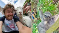 Aksi Hewan-Hewan dengan Pose Tersenyum saat Diajak Selfie