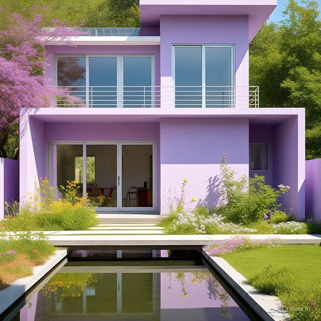 Rekomendasi Warna Cat Rumah Dua Lantai Minimalis. Foto: Meta AI