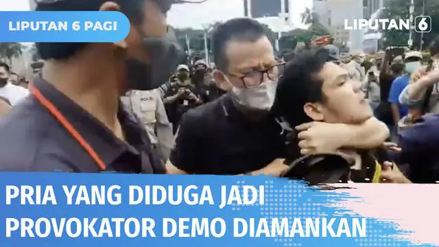 VIDEO: Demo Mahasiswa di Kawasan Patung Kuda Diwarnai Cekcok Mulut Petugas dan Mahasiswa