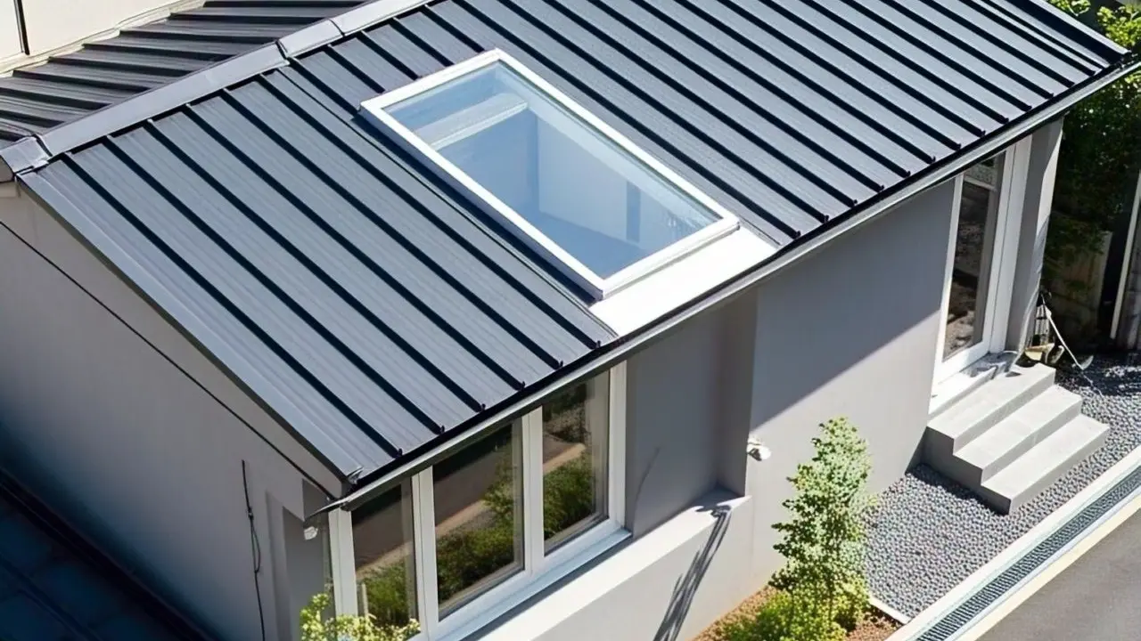 Model Rumah Minimalis Atap Dak Cor dengan Skylight