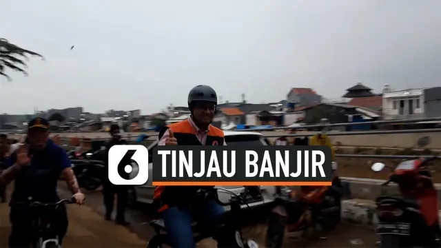 VIDEO: Anies Baswedan Tinjau Banjir Pakai Sepeda
