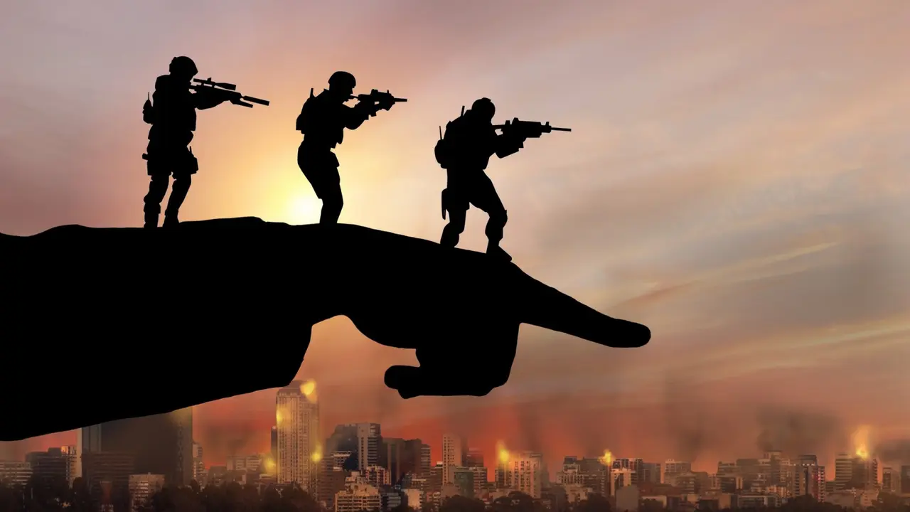 Ilustrasi imperialisme, perang, penjajahan