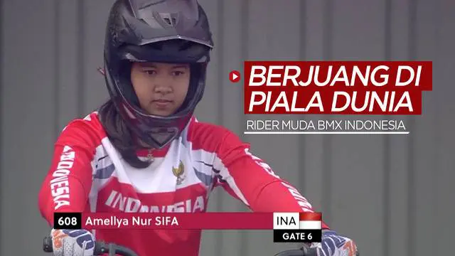 Berita video melihat perjuangan atlet muda Indonesia, Amellya Nur Sifa, di Final Piala Dunia BMX 2021 kategori putri U-23, Minggu (31/10/2021).