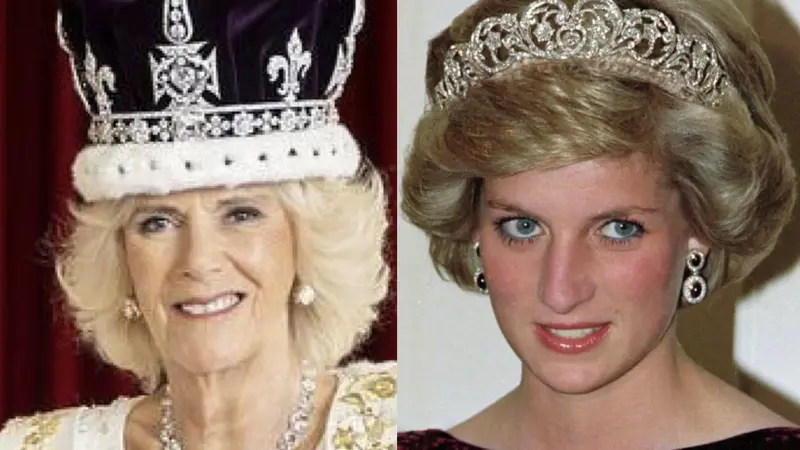 Kolase Ratu Camilla dan Putri Diana
