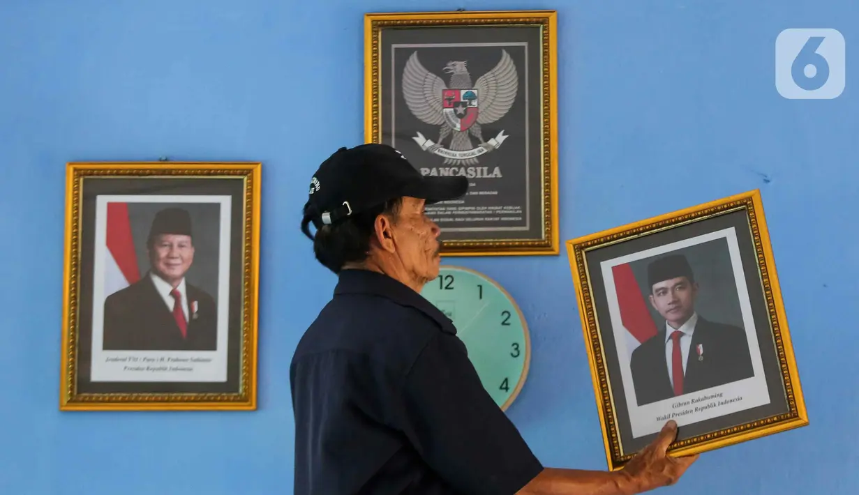 Presiden Prabowo Subianto dan Wakil Presiden Gibran Rakabuming Raka menggantikan Joko Widodo dan Ma’ruf Amin. (Liputan6.com/Herman Zakharia)