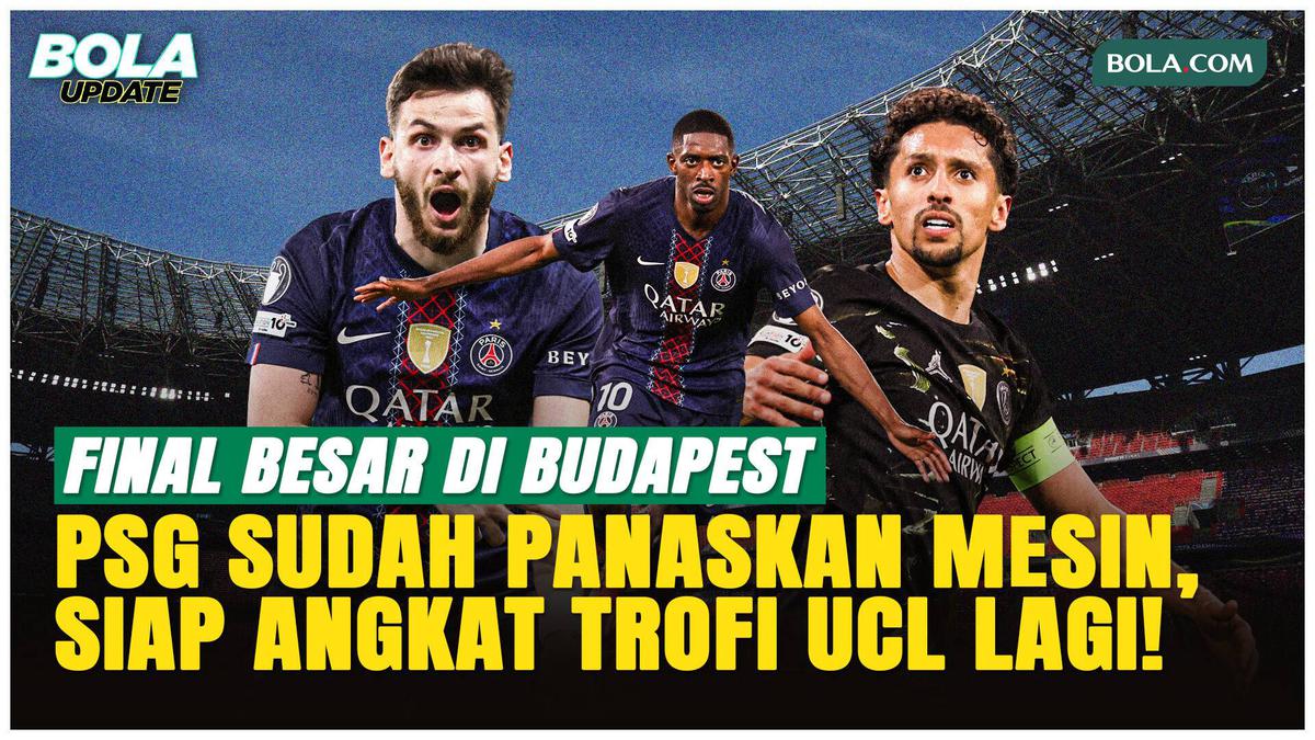 Latihan Terakhir PSG Jelang Final Liga Champions Lawan Arsenal, Dembele Cs Fokus Total