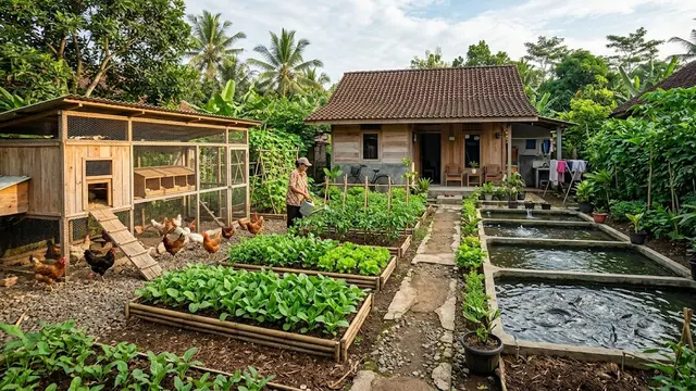Inspirasi Integrated Farming dengan Ayam, Lele, dan Sayuran