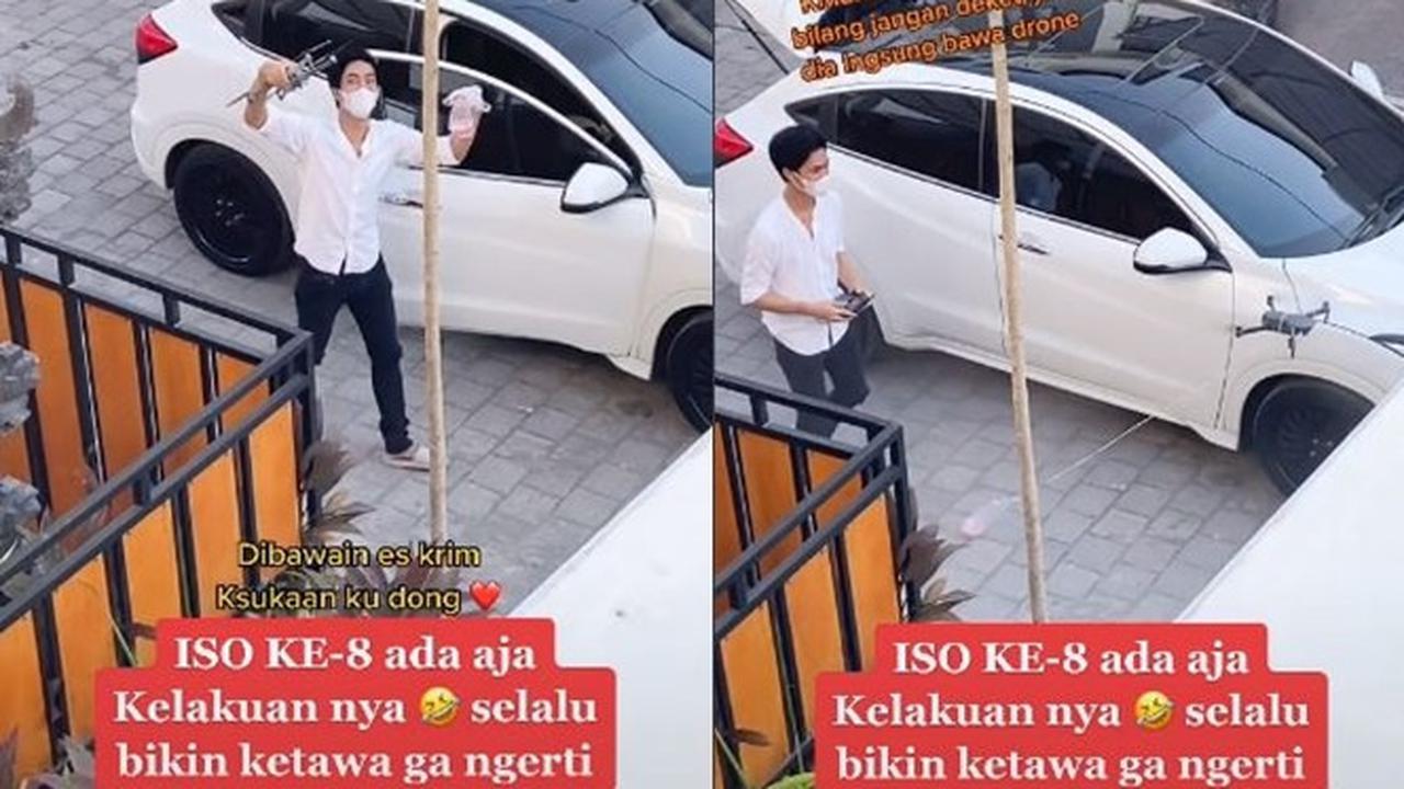 Pacar Isolasi Karena COVID-19, Aksi Pria Kirim Makanan Pakai Drone Ini Curi Perhatian