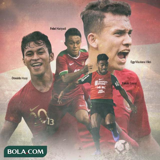 Timnas Indonesia - Osvaldo Haay, Febri Hariyadi, Egy Maulana Vikri, Yakob Sayuri