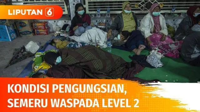 VIDEO: Korban Erupsi Bertahan di Balai Desa dan Masjid, Gunung Semeru Berstatus Waspada Level 2