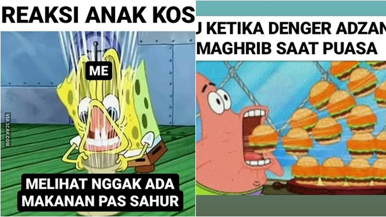7 Meme SpongeBob dan Patrick Waktu Ramadhan Ini Kocak