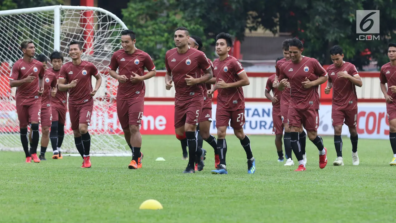 Latihan Persija Jelang laga lanjutanGo-Jek Liga 1 Indonesia 2018