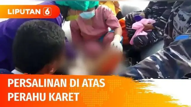 VIDEO: Korban Banjir Jalani Persalinan di Perahu Karet saat Menyeberangi Sungai Kapuas