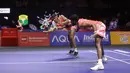 Ganda putra India, Satwiksairaj Rankireddy/Chirag Shetty saat melawan wakil Indonesia, Leo Rolly Carnando/Bagas Maulana pada pertandingan Indonesia Open 2025 di Istora Senayan Jakarta, Selasa (3/6/2025). (Bola.com/M Iqbal Ichsan)