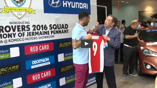 Jermaine Pennant eks pemain Arsenal dan Liverpool resmi menjadi pemain klub Tampine Rovers asal Singapura. Ia akan berada satu tim dengan  dengan eks gelandang Persija, Mustafic Fahrudin.