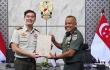 FOTO: Wakasad Terima Kunjungan Wakasad Singapura di Mabesad