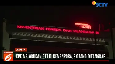 OTT terkait dugaan transaksi tindak pidana korupsi berupa pencairan dana hibah dari Kemenpora kepada KONI.