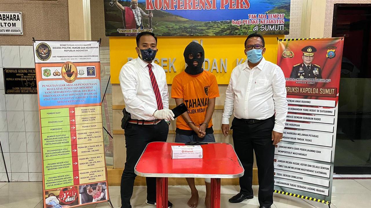 Penjambret handphon jurnalis di Medan