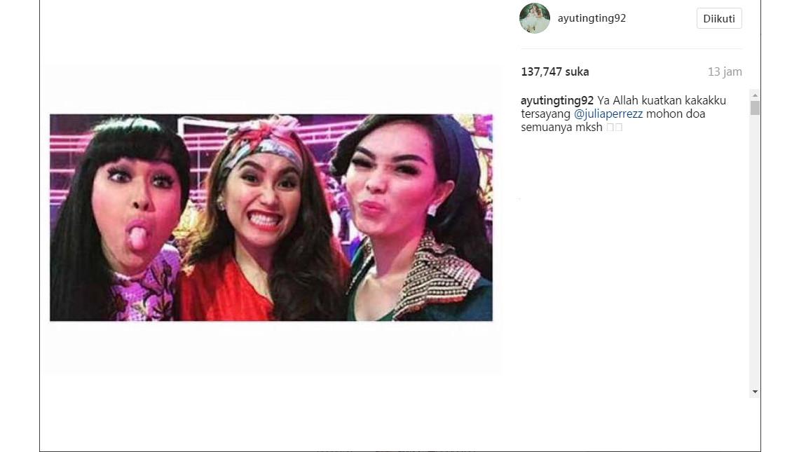 Ayu Ting Ting bersama Julia Perez dan Zaskia Gotik (Foto: Instagram)