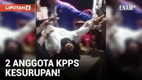 VIDEO: Diduga Kelelahan, 2 Anggota KPPS Kesurupan