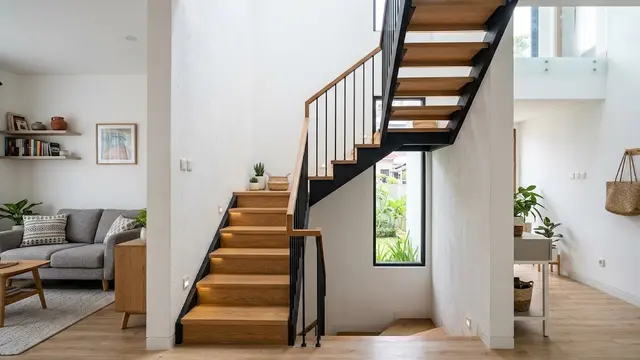 11 Model Tangga Rumah yang Cocok untuk Hunian dengan Lahan Terbatas/AI Generated