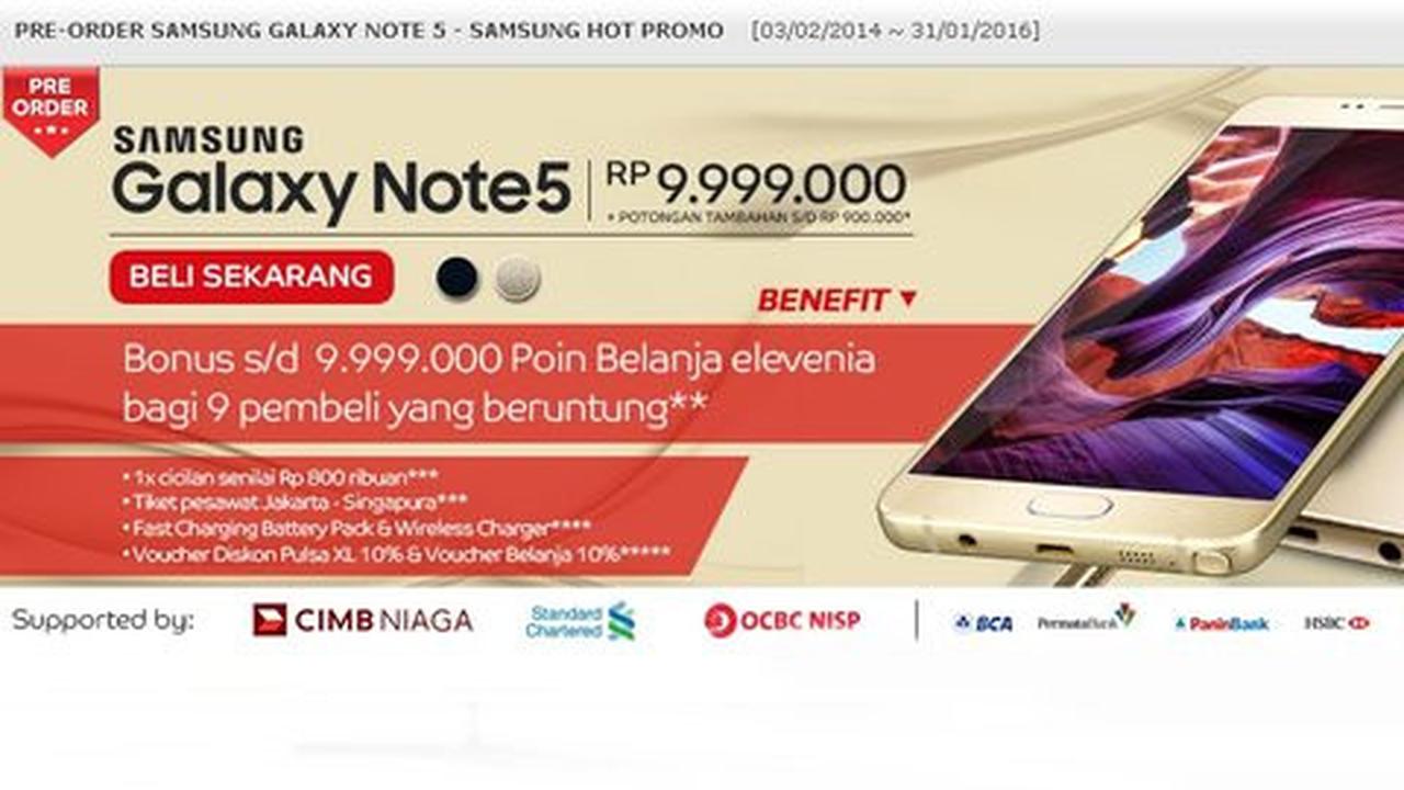 Elevenia buka pre order Samsung Galaxy Note 5