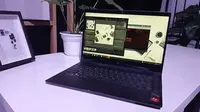 Laptop HP Envy x360 yang hadir untuk pembuat konten dan dibanderol Rp 14,5 jutaan (Liputan6.com/ Agustin Setyo W).