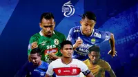 Liga 1: Evan Dimas, Irfan Jaya, Fachruddin Aryanto, Febri Hariyadi, Andik Vermansah (Bola.com/Erisa Febri/Adreanus Titus)