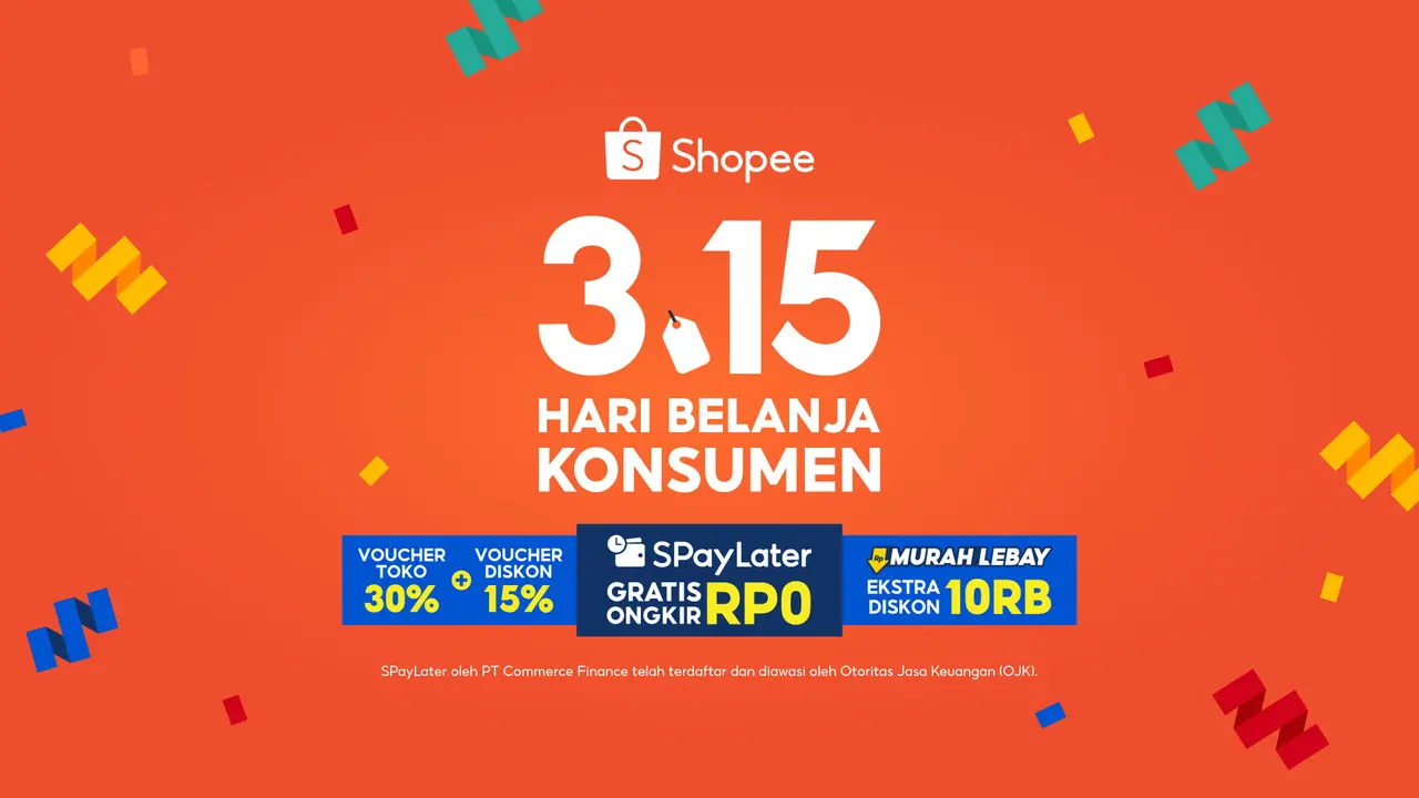 Raih Kebahagiaan Awal Tahun di Shopee 3.15 Hari Belanja Konsumen, Ada Penawaran Terbaik!