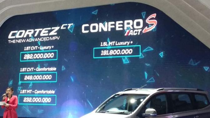Harga Wuling Confero resmi diumumkan di IIMS 2019. (Amal G/Liputa6.com)