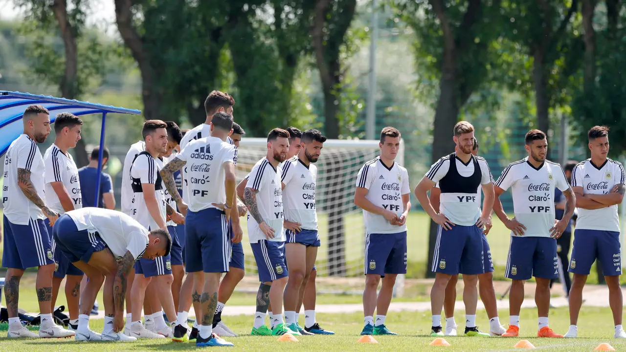 Melihat Latihan Timnas Argentina Jelang Duel dengan Prancis