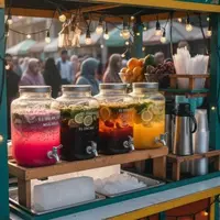 Konsep Penjualan Minuman Tanpa Kulkas dan Blender / Ilustrasi Gemini AI