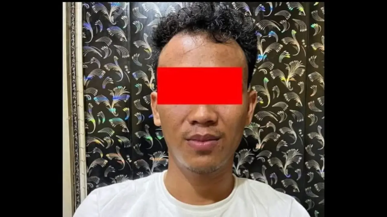 Tersangka RS (27) kasus penyebaran video asusila di Kabupaten Tulang Bawang Barat, Lampung. (Dok. Istimewa)