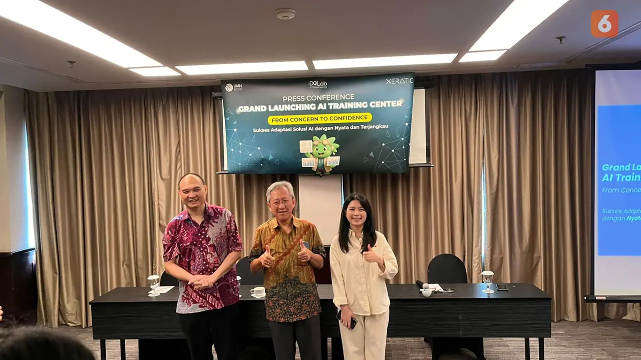 Peluncuran AI Training Center dari DQLab UMN. Liputan6.com/Reanthonio Oktovier Sinanu
