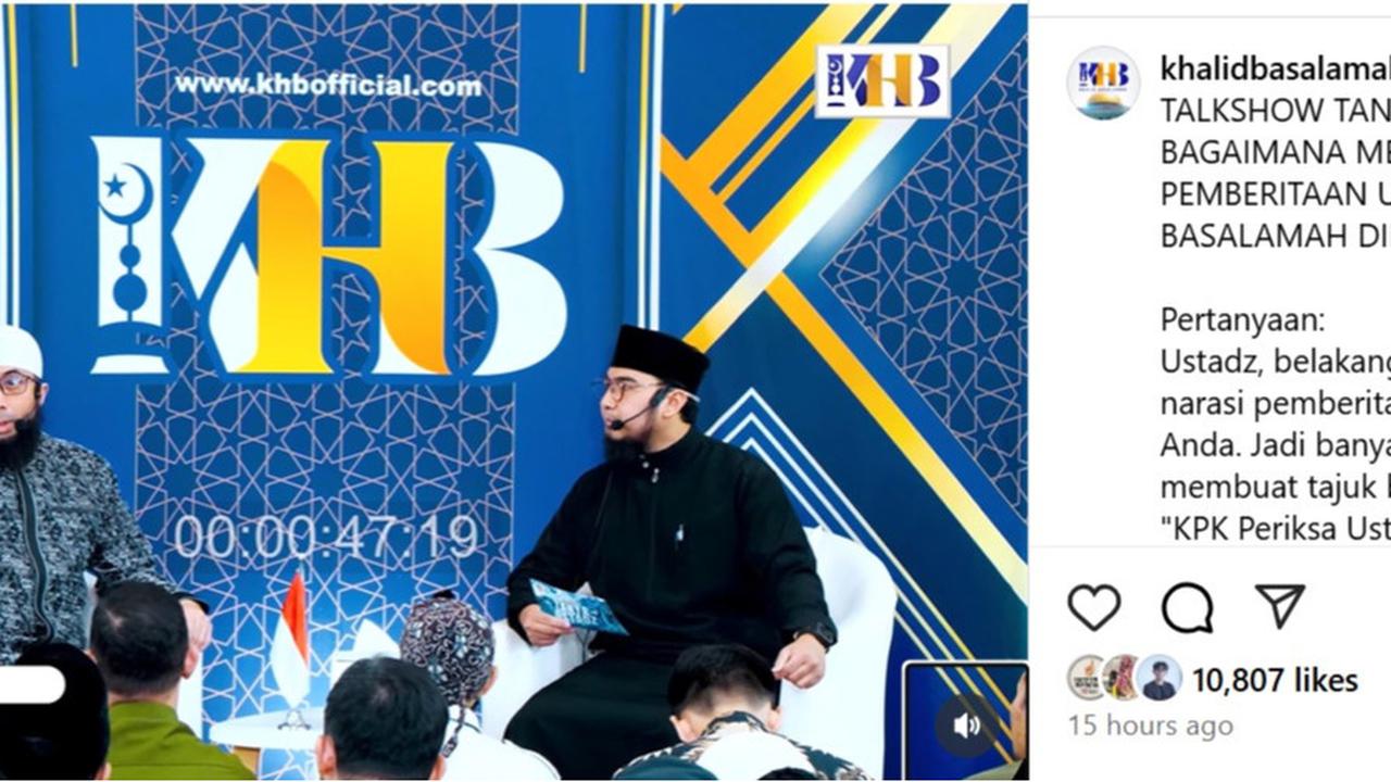 Ustaz Khalid Basalamah Buka Suara Klarifikasi Kabar Diperiksa KPK Terkait Korupsi Kuota Haji