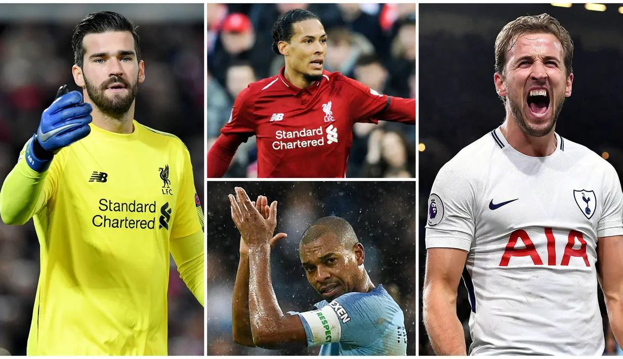Berikut ini 7 pemain Premier League yang mengalami peningkatan rating di FIFA 19. Dua Diantaranya adalah Harry Kane dan Virgil van Dijk. (Foto Kolase AP dan AFP)