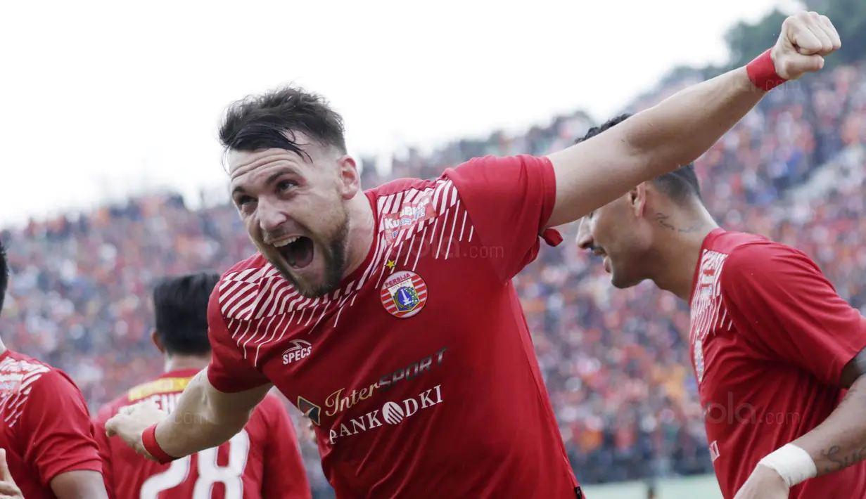 1. Marko Simic (Striker) – Mesin gol Macan Kemayoran ini adalah top scorer sementara di Piala Presiden 2018 dengan torehan sembilan gol. Kemampuan duel udara dan tendangan akuratnya siap merobek jala gawang Bali United. (Bola.com/M Iqbal Ichsan)