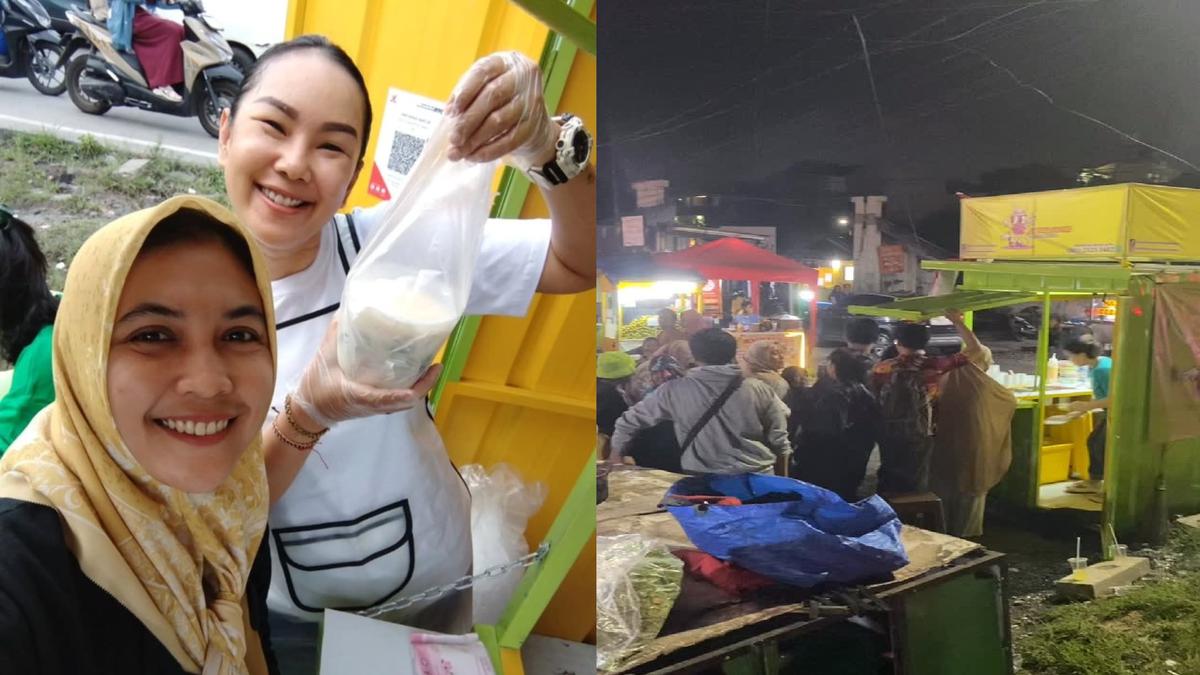 Potret Kios Kontainer Es Teler Kalina Ocktaranny di Pinggir Jalan Tangsel, Kini Ramai Pembeli