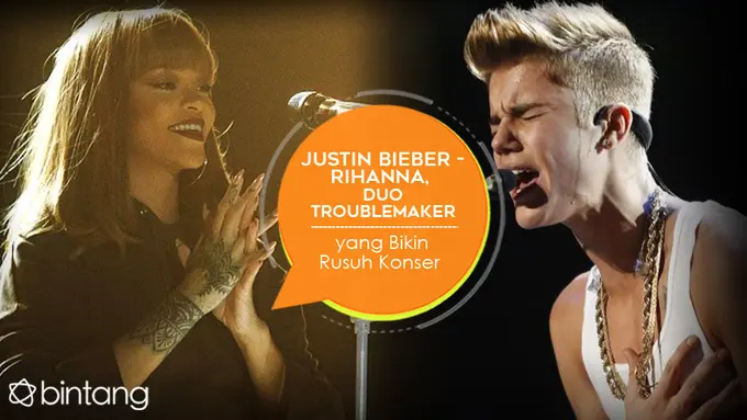 [Bintang] Infografis Justin Bieber dan Rihanna